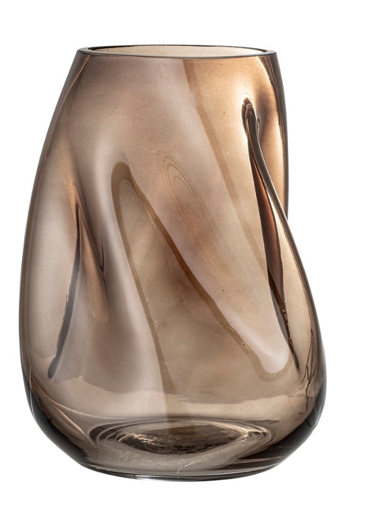 Bloomingville Ingolf vaas 26 cm - voorkant bruin