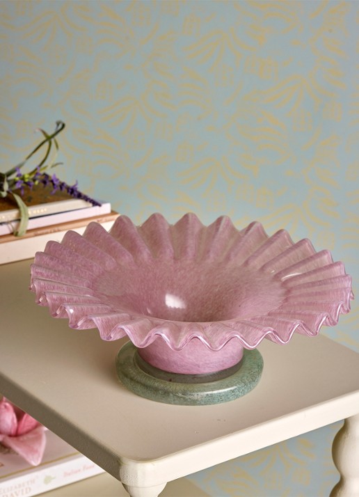 Bloomingville Lemon schaal 29 cm - voorkant 5 roze