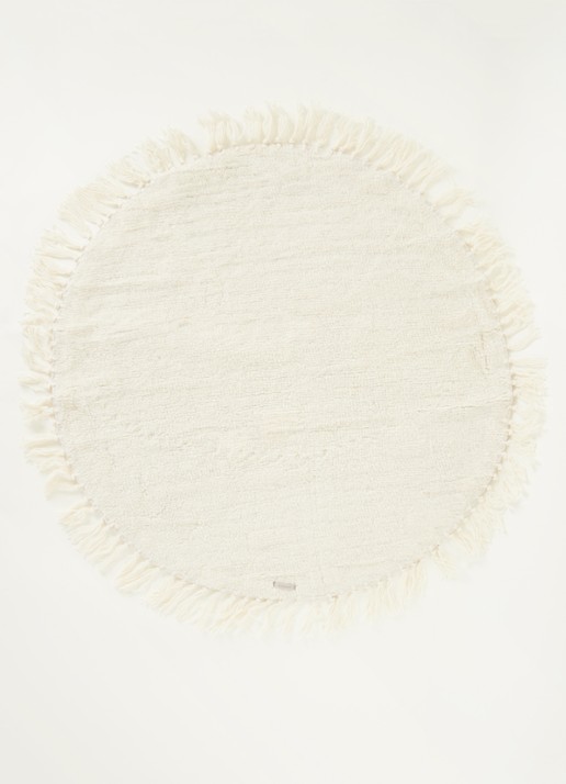 Bloomingville Lenea vloerkleed 110 cm  - voorkant 2 gebroken wit