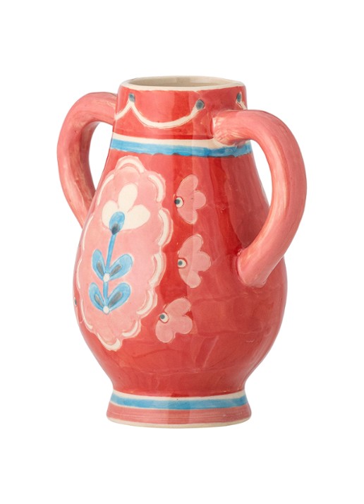 Bloomingville Odina vaas 15 cm - detail 2 rood