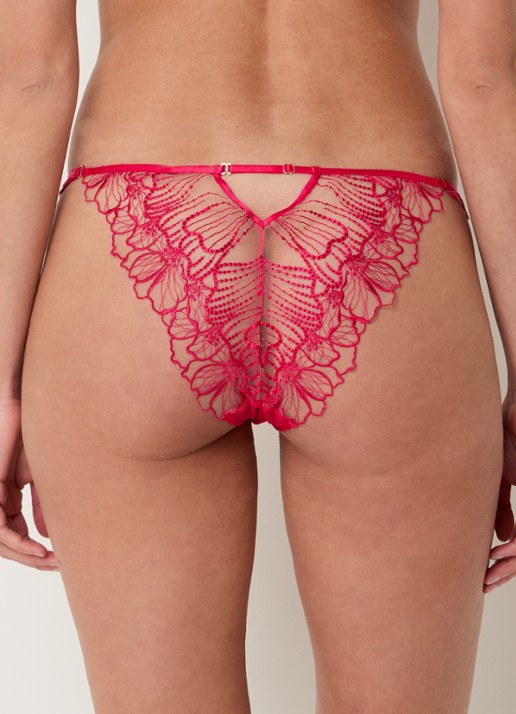 Bluebella Amarosa slip van mesh met borduring - achterkant 5 rood