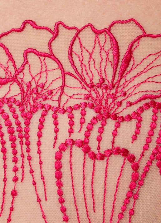 Bluebella Amarosa slip van mesh met borduring - detail 4 rood