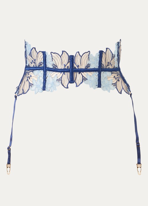 Bluebella Calantha jarretels van mesh met borduring en kant
