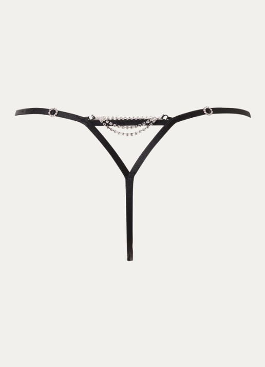 Bluebella Estelle string met strass - achterkant zwart