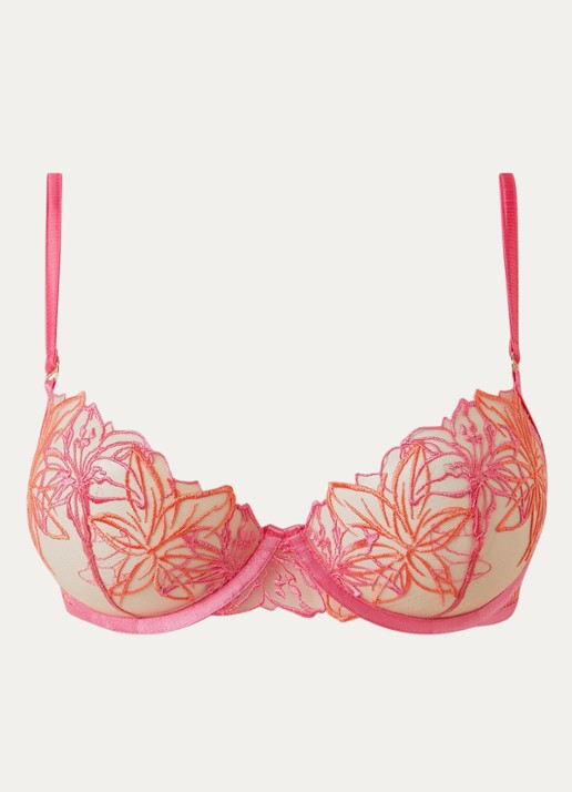 Bluebella Lily balconette bh van mesh met bloemborduring