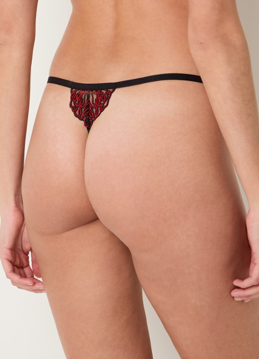 Bluebella Malina string met borduring  - achterkant multicolor