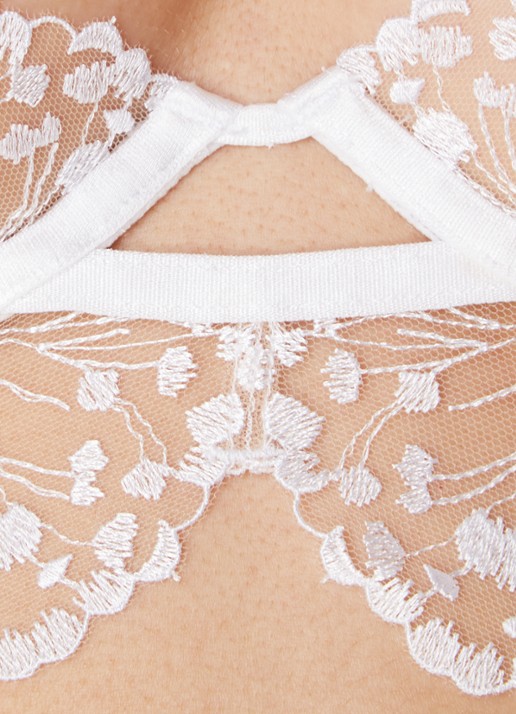 Bluebella Marisa beugel bh van mesh met borduring - detail 5 wit