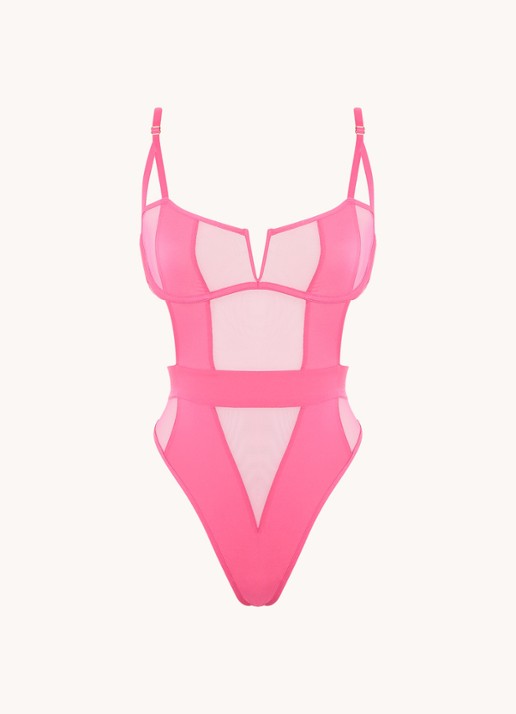 Bluebella Orla body met beugel en mesh - voorkant fuchsia