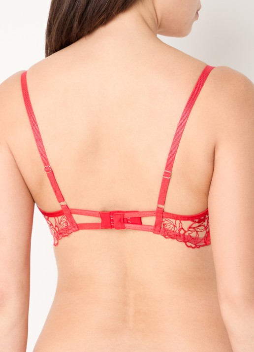 Bluebella Rosalie beugel bh van mesh met borduring - achterkant 6 rood