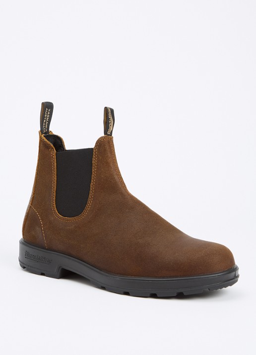 Blundstone 1911 chelsea boot van suède - voorkant bruin
