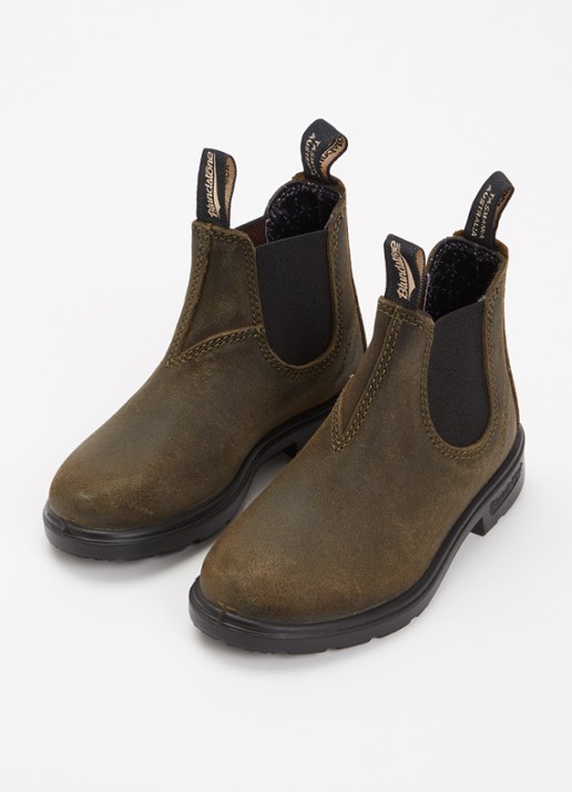 Blundstone 2496 chelsea boot van suède - voorkant 4 olijfgroen