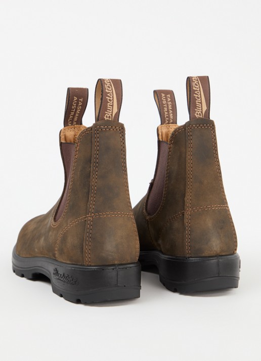 Blundstone 585 chelsea boot van leer - achterkant donkerbruin