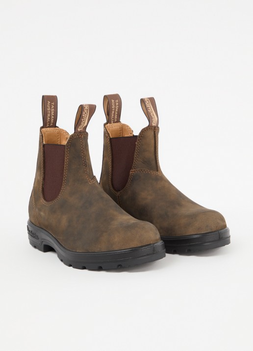 Blundstone 585 chelsea boot van leer - detail 5 donkerbruin