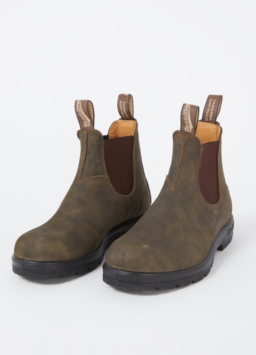 Blundstone 585 chelsea boot van leer - detail 7 donkerbruin