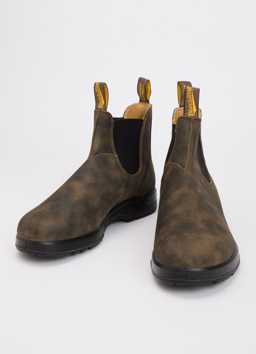 Blundstone Chelsea boot van leer - detail bruin