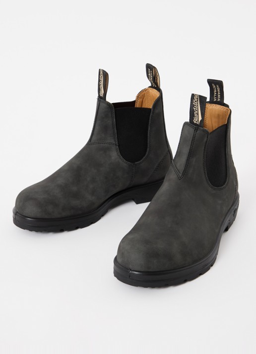 Blundstone Classic 587 chelsea boot van nubuck - detail zwart