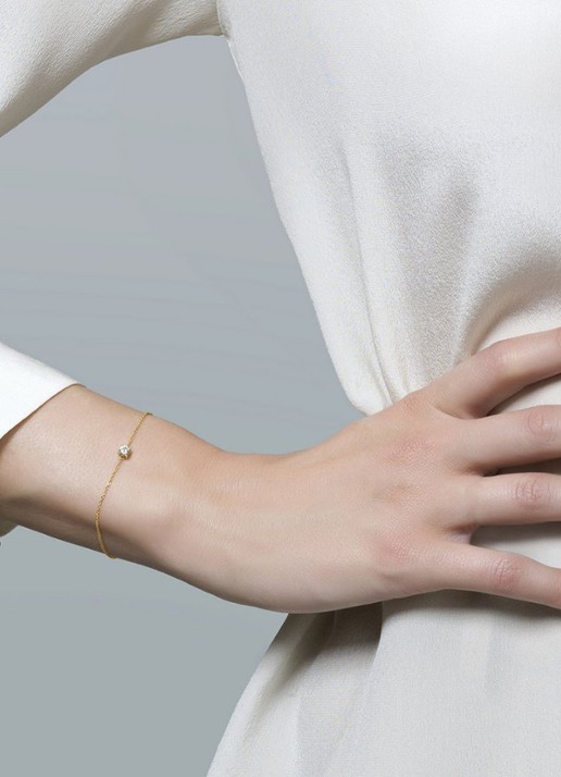 Blush Armband van 14 karaat geelgoud met zirkonia 2166YZI - voorkant 5 geelgoud