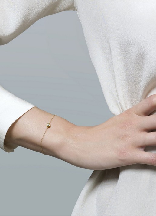 Blush Armband van 14 karaat geelgoud met zirkonia 2167YZI - voorkant 2 geelgoud