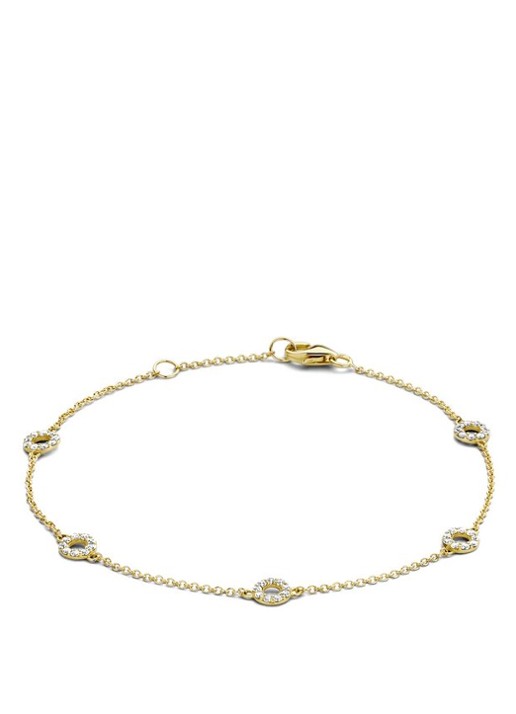 Blush Armband van 14 karaat geelgoud met zirkonia 2200YZI
