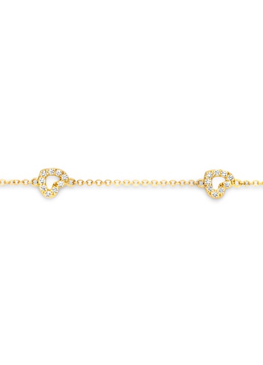 Blush Armband van 14 karaat geelgoud met zirkonia 2211YZI  - voorkant 3 geelgoud