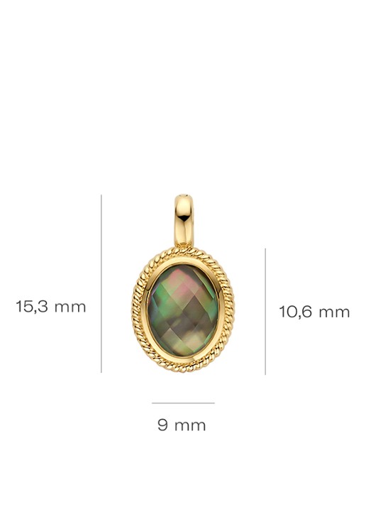 Blush Hanger van 14 karaat geelgoud met kristal 6097YBQ - detail 3 goud