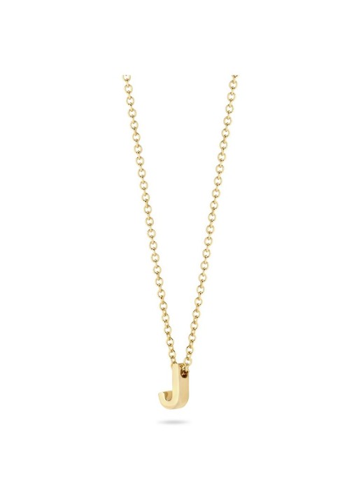 Blush Ketting J van 14 karaat geelgoud 3155YGO_J - voorkant 2 geelgoud