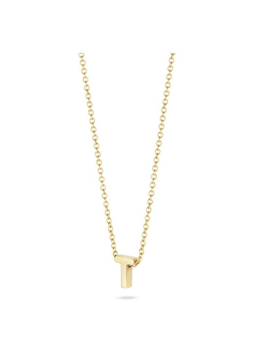 Blush Ketting T van 14 karaat geelgoud 3155YGO_T - voorkant 2 geelgoud