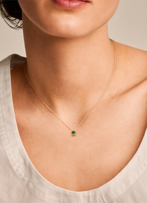 Blush Ketting van 14 karaat geelgoud 3200YEM  - voorkant 2 geelgoud