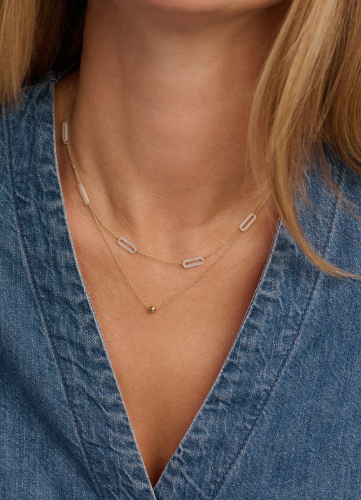 Blush Ketting van 14 karaat geelgoud 3204YMP - voorkant 4 geelgoud