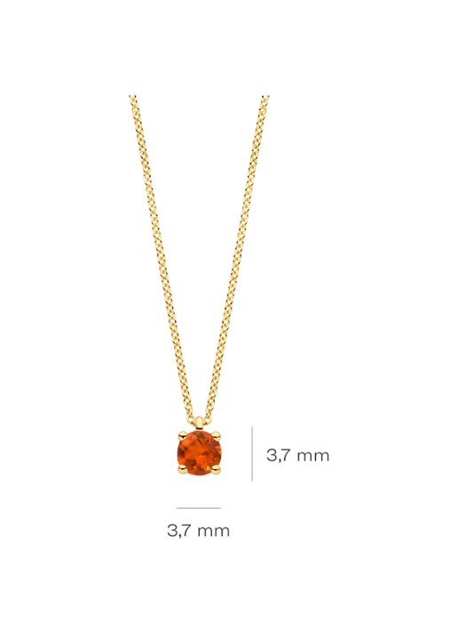 Blush Ketting van 14 karaat geelgoud met citrien 3200YCI - detail 2 geelgoud