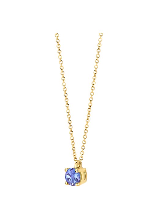 Blush Ketting van 14 karaat geelgoud met tanzaniet 3200YTZ - detail geelgoud