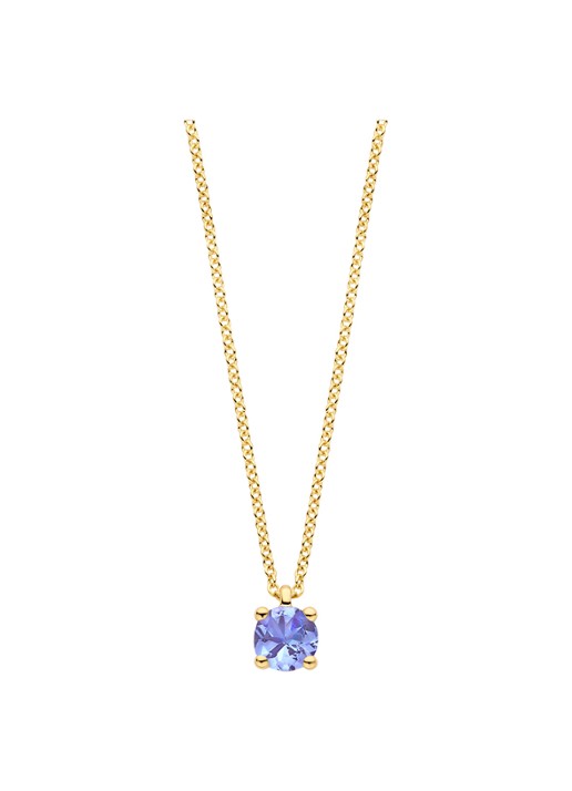 Blush Ketting van 14 karaat geelgoud met tanzaniet 3200YTZ