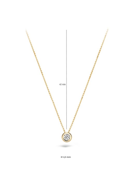 Blush Ketting van 14 karaat geelgoud met zirkonia 3052YZI - detail 2 geelgoud