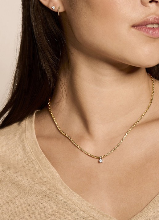 Blush Ketting van 14 karaat geelgoud met zirkonia 3053BZI - detail 2 goud