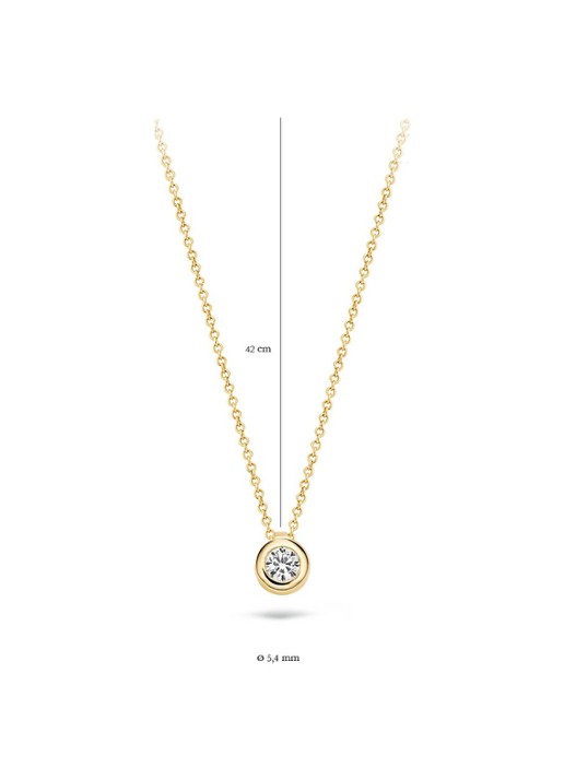Blush Ketting van 14 karaat geelgoud met zirkonia 3067YZI - detail 4 geelgoud