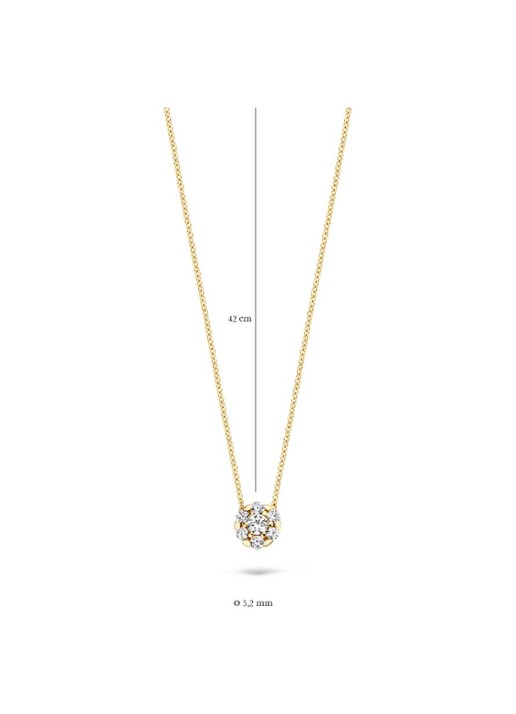 Blush Ketting van 14 karaat geelgoud met zirkonia 3097YZI - detail 5 geelgoud