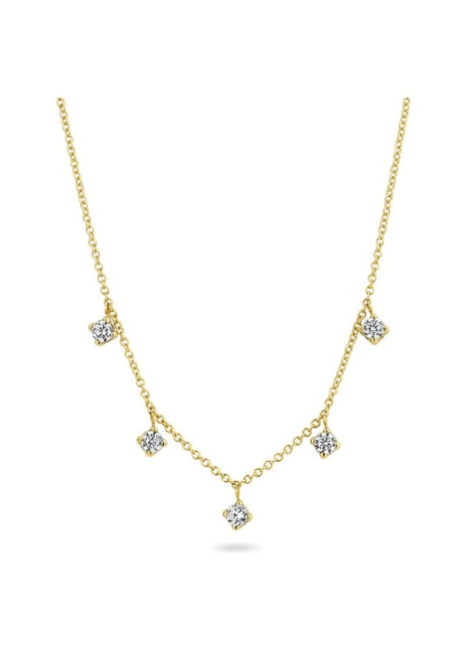 Blush Ketting van 14 karaat geelgoud met zirkonia 3157YGO