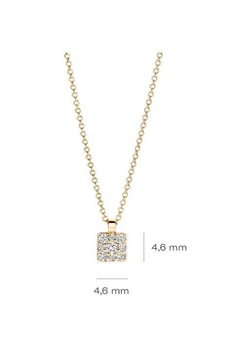 Blush Ketting van 14 karaat geelgoud met zirkonia 3205YZI - detail 4 geelgoud