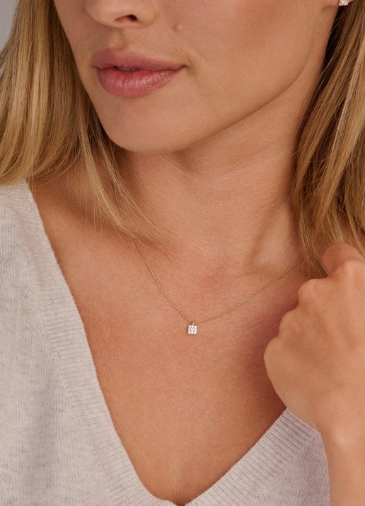 Blush Ketting van 14 karaat geelgoud met zirkonia 3205YZI - voorkant 2 geelgoud