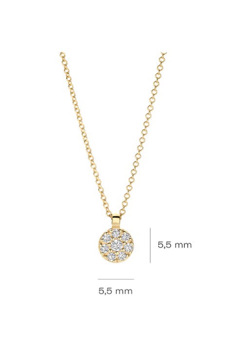 Blush Ketting van 14 karaat geelgoud met zirkonia 3206YZI  - detail 4 geelgoud