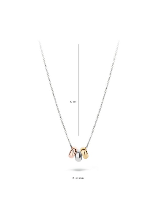 Blush Ketting van 14 karaat witgoud - detail witgoud
