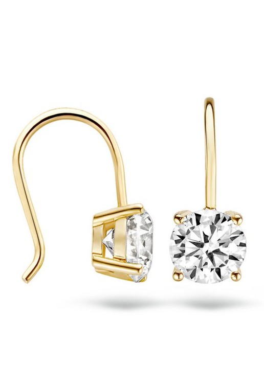 Blush Oorhangers van 14 karaat geelgoud met zirkonia 7055YZI - detail 3 geelgoud