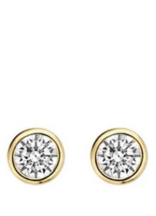 Blush Oorknopjes van 14 karaat geelgoud 7255YZI