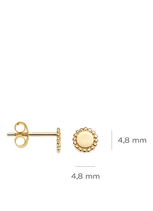Blush Oorknopjes van 14 karaat geelgoud 7351YGO - detail 2 goud