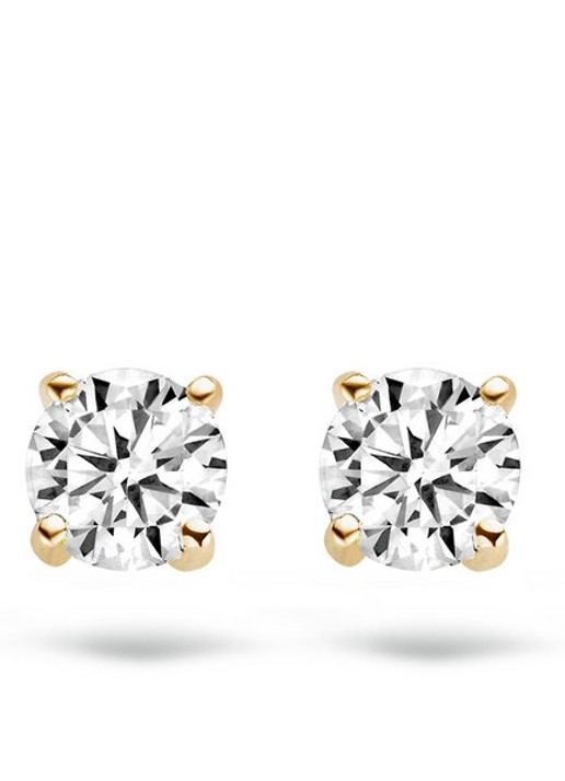 Blush Oorknopjes van 14 karaat geelgoud met zirkonia  7014YZI