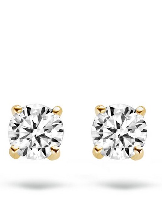 Blush Oorknopjes van 14 karaat geelgoud met zirkonia 7053YZI