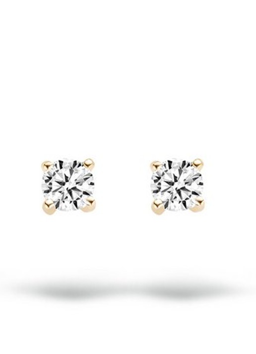 Blush Oorknopjes van 14 karaat geelgoud met zirkonia 8717828160411