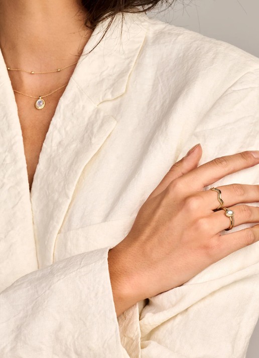 Blush Ring van 14 karaat geelgoud 1261YGO - detail goud