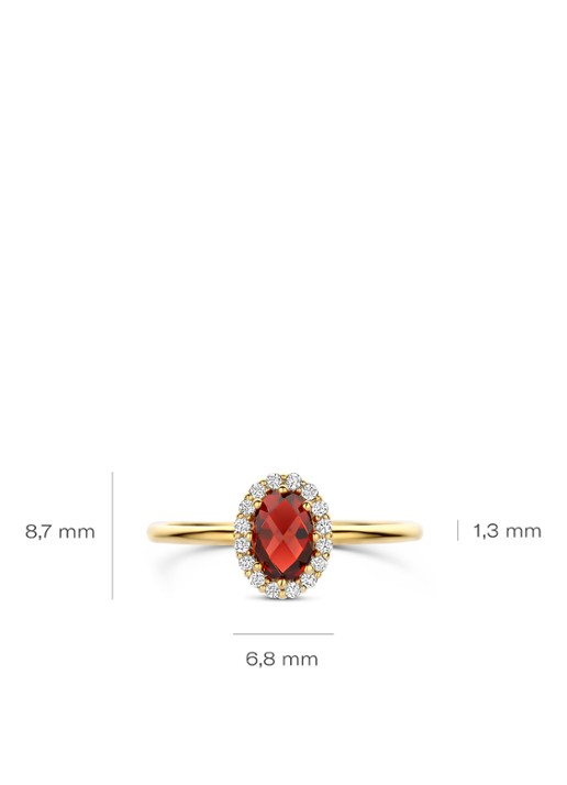 Blush Ring van 14 karaat geelgoud 1271YGA  - detail 4 goud