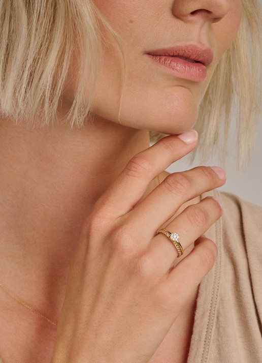 Blush Ring van 14 karaat geelgoud  1277YZI - detail 3 goud
